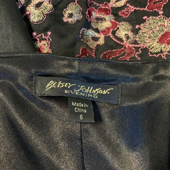 VINTAGE BETSEY JOHNSON BLACK SILK TULLE DRESS 6 - Picture 5 of 8